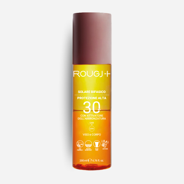 Rougj+ Solare Bifasico SPF30 con Attivatore di Melanina 200 ml - immagine ufficiale Rougj