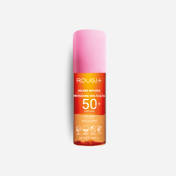 Rougj+ Solare Bifasico SPF50+ Anti-age 100 ml - immagine ufficiale Rougj
