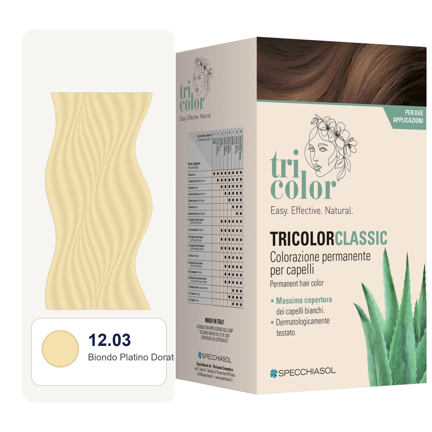 Specchiasol Tricolor Classic - 12.03 Biondo Platino Dorato